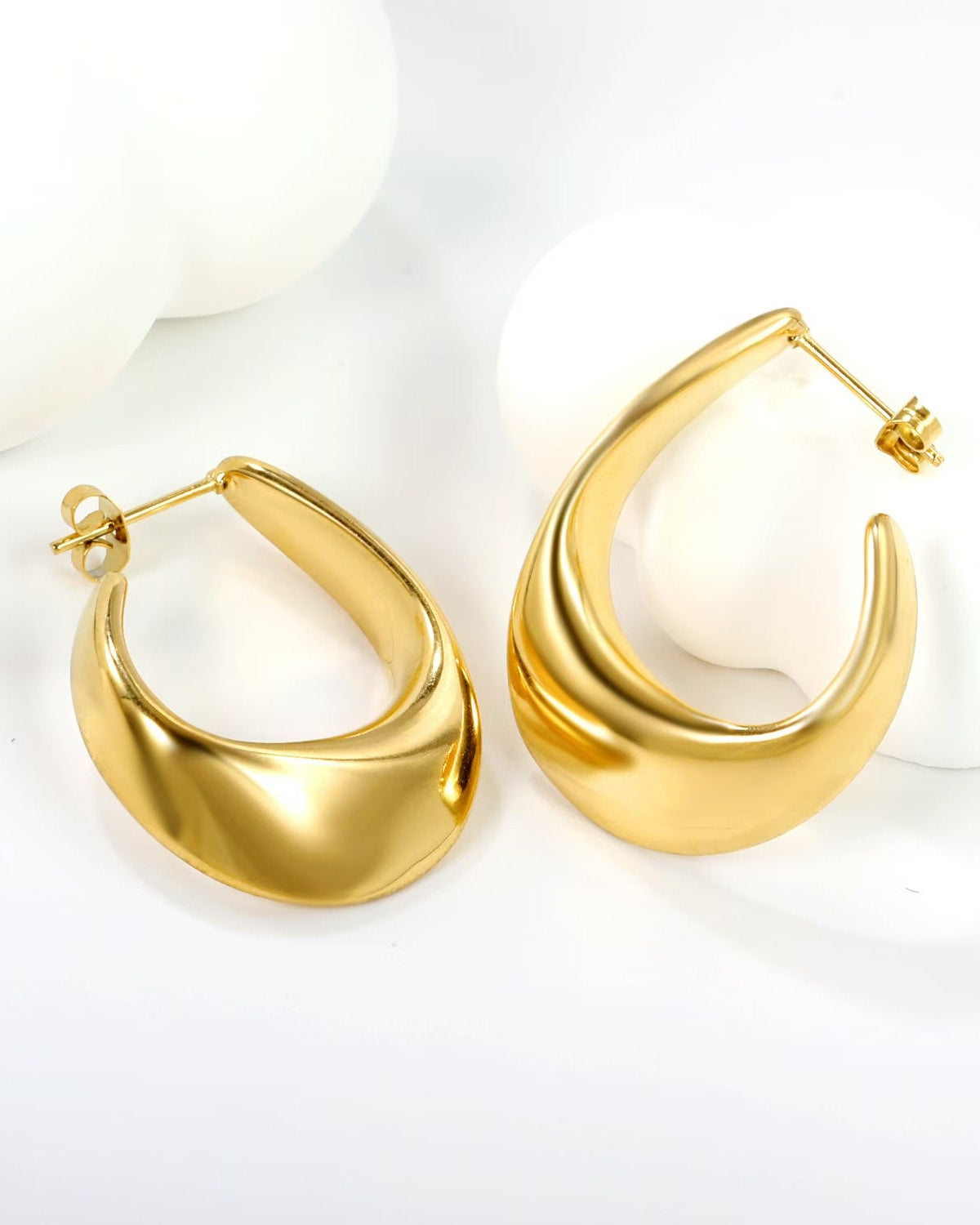Wobbly Circle Hoop Earrings