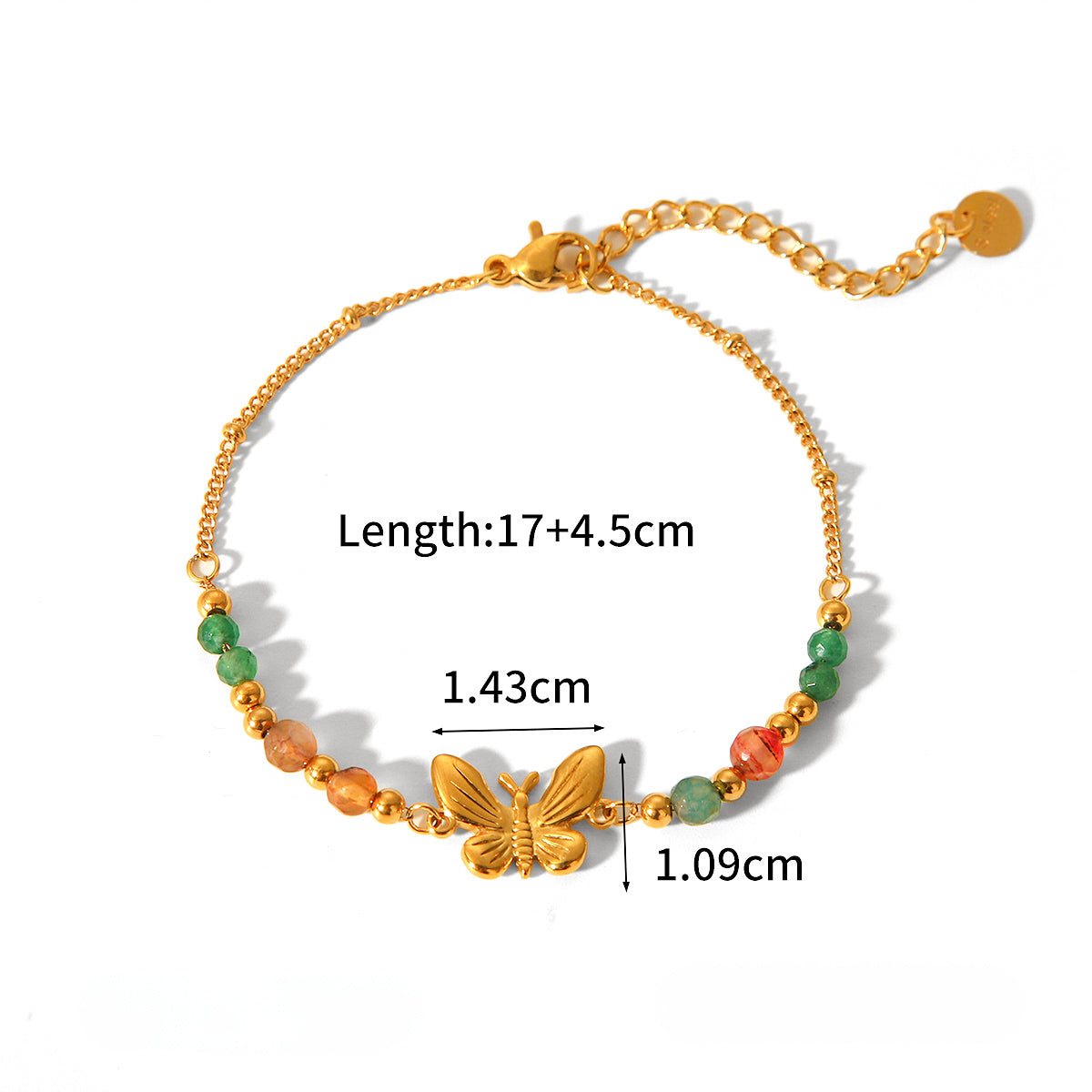 Whimsy Wings Natural Stone Bracelet