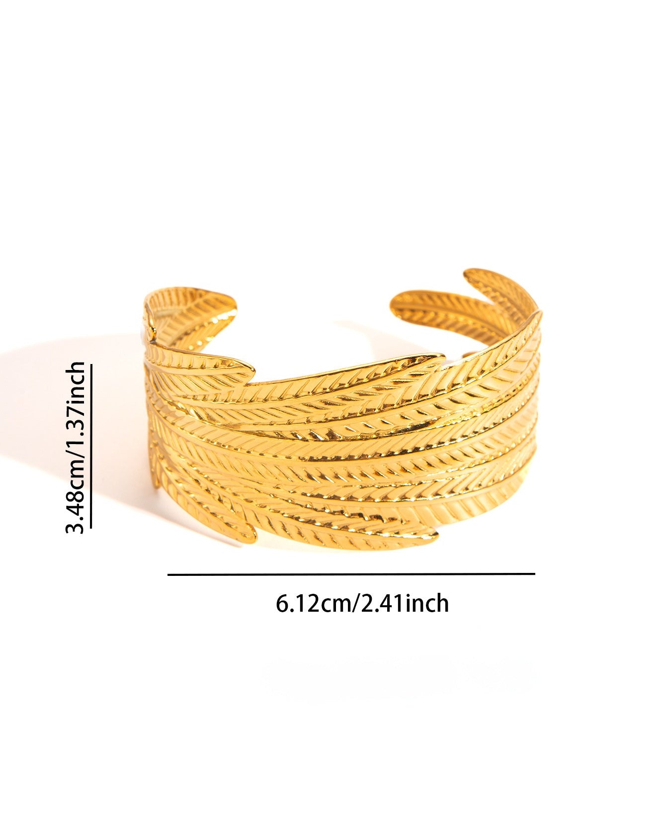 Golden Fern Cuff Bangle