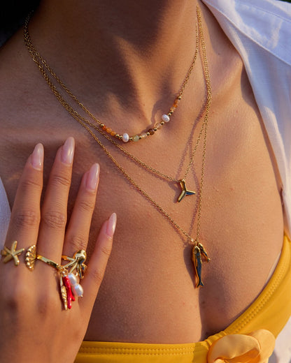 Little Fin Charm Necklace