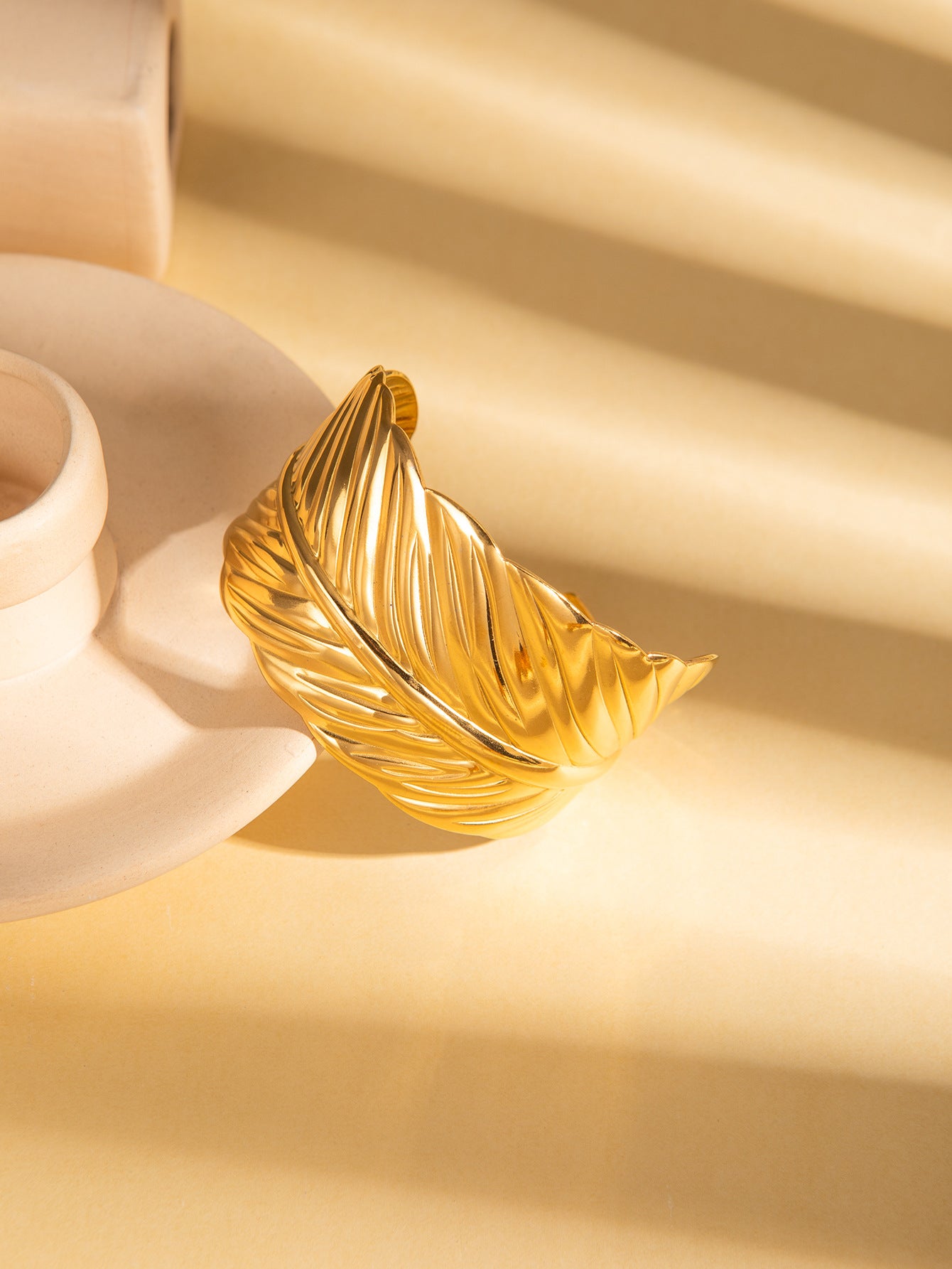 Feather Whirl Cuff Bangle