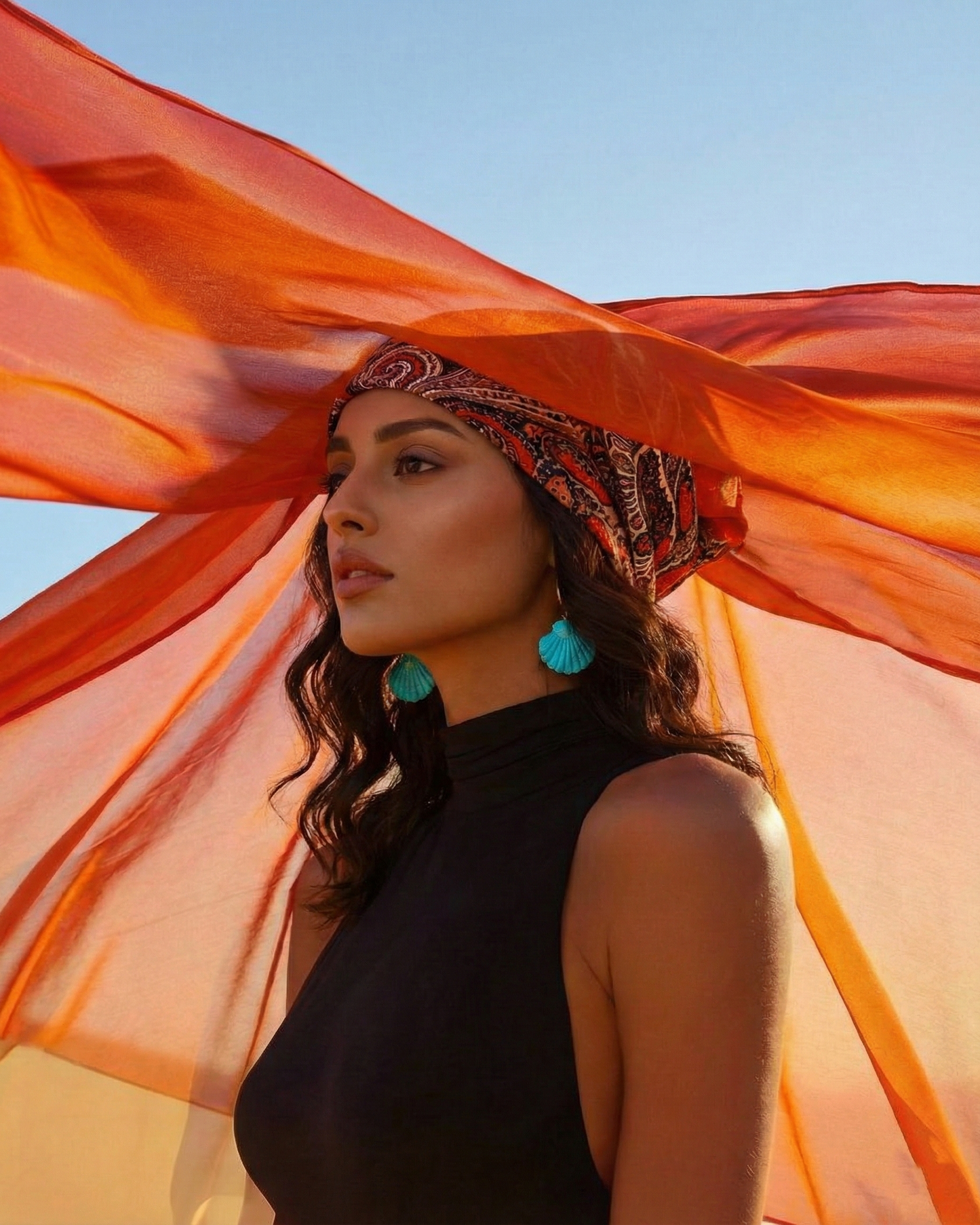 Blue Horizon Shell Earring