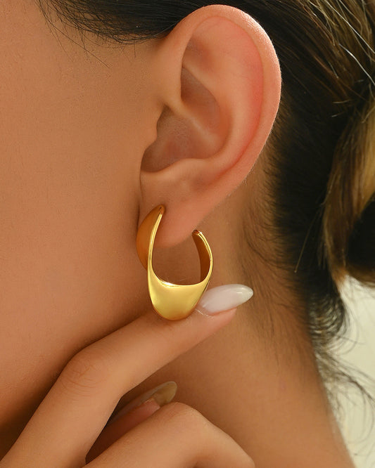 Wobbly Circle Hoop Earrings