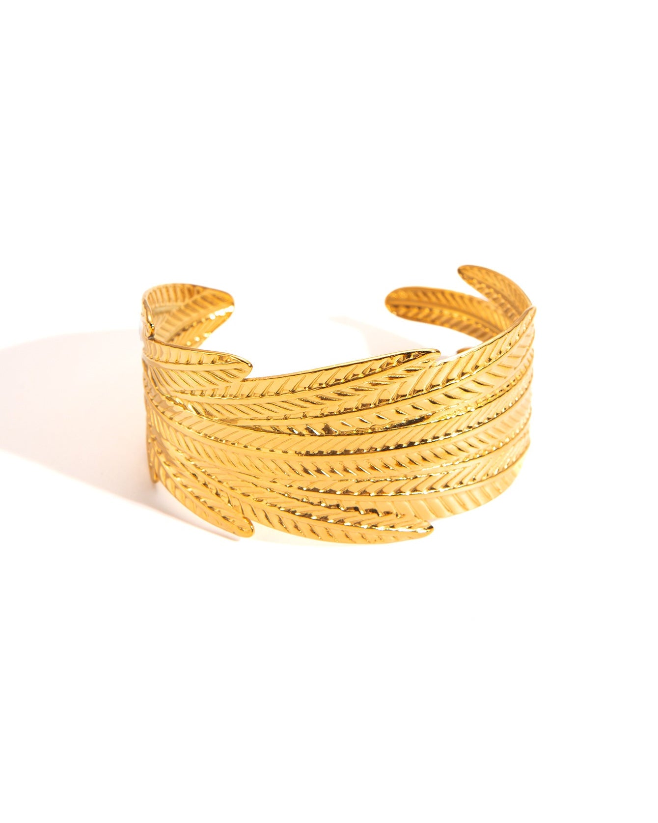 Golden Fern Cuff Bangle