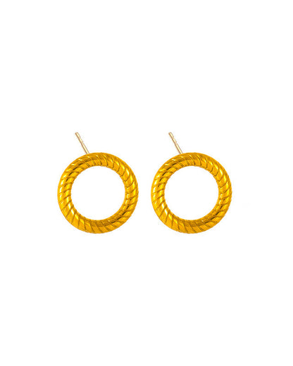 CIRCLE HALO STUD EARRING