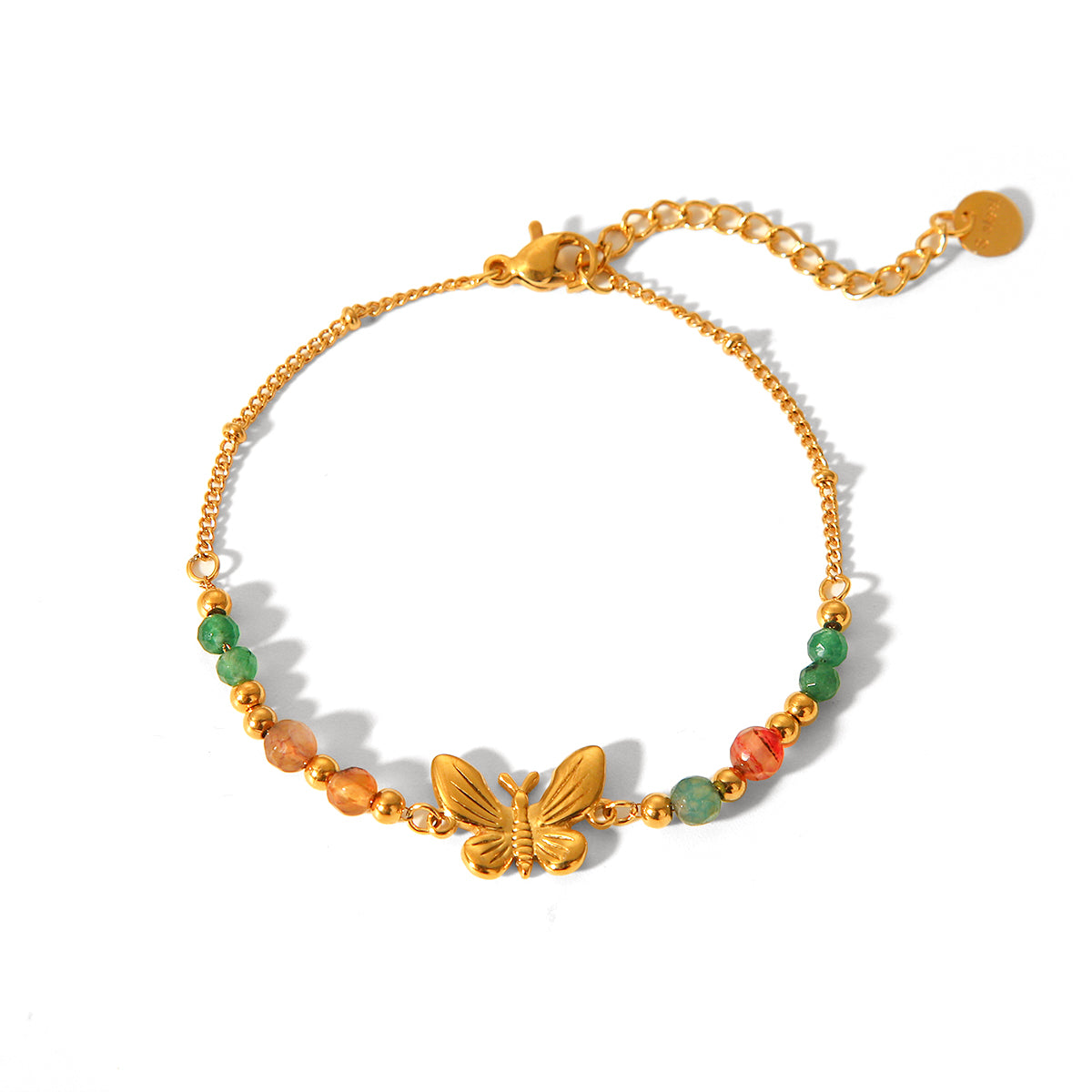 Whimsy Wings Natural Stone Bracelet