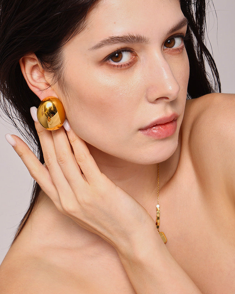 Golden Mirage Stud Earring