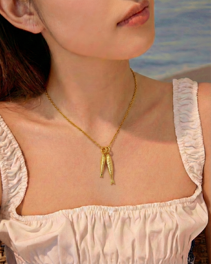 Ichthys Twin Pendant Necklace