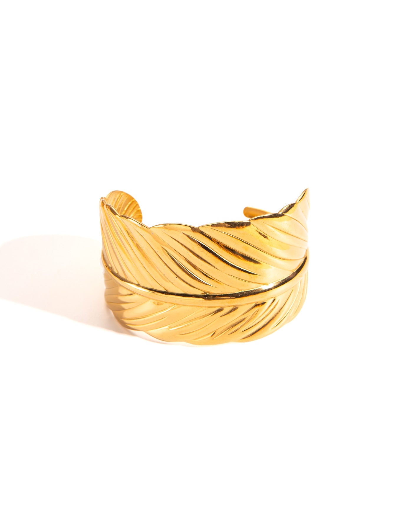 Feather Whirl Cuff Bangle