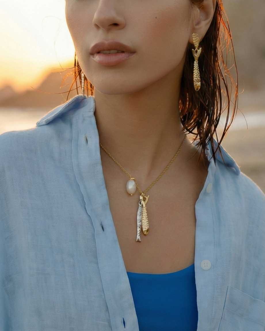 Seafarer Spirit Fish Drop Earring