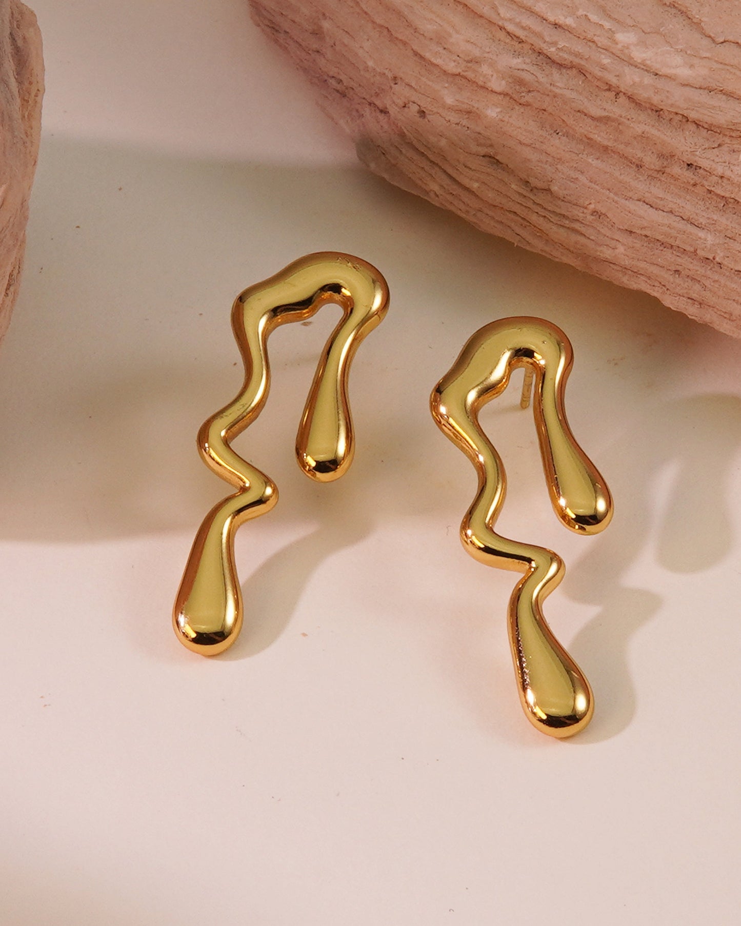 Golden Drip Drop Earring