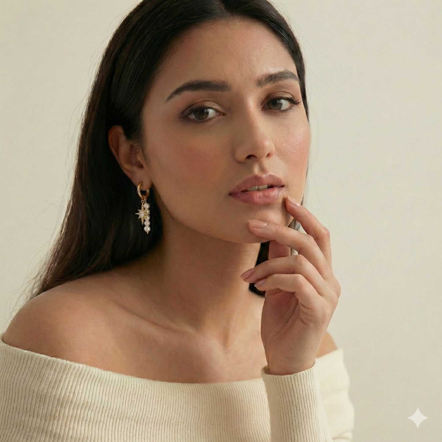 Astryx Pearl Drop Earrings