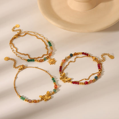 Sunflare Charm Natural Stone Bracelet