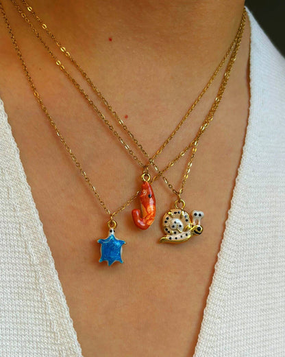 Tideborne Snail Charm Necklace