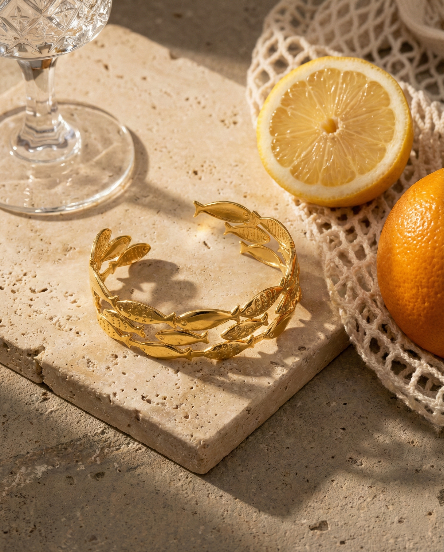 Oceanis Wave Golden Cuff