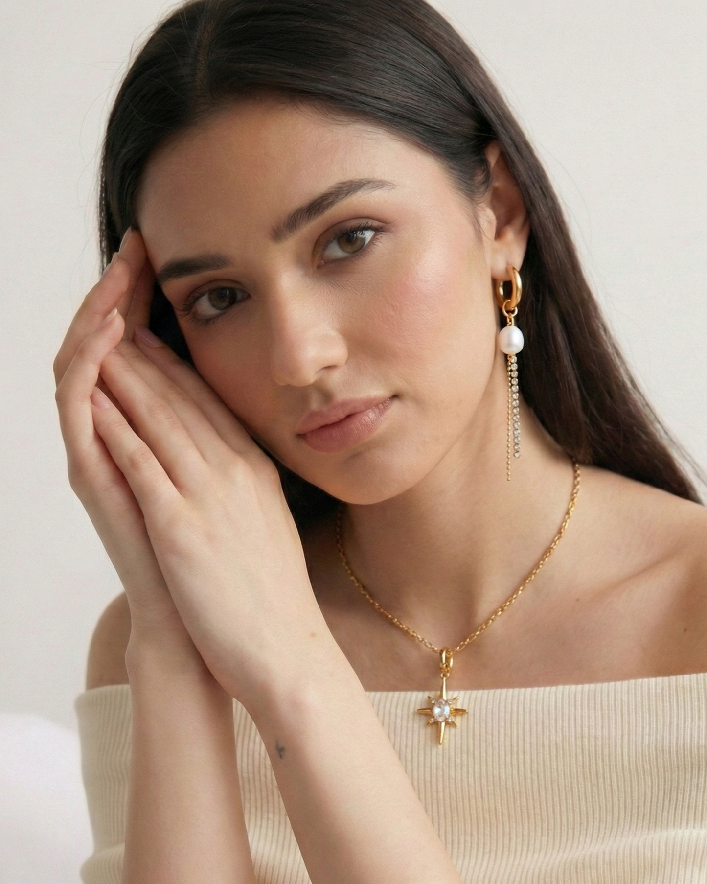 Astryx Pearl Drop Earrings