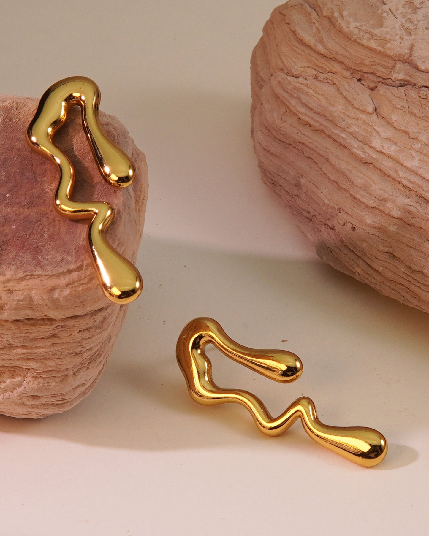 Golden Drip Drop Earring