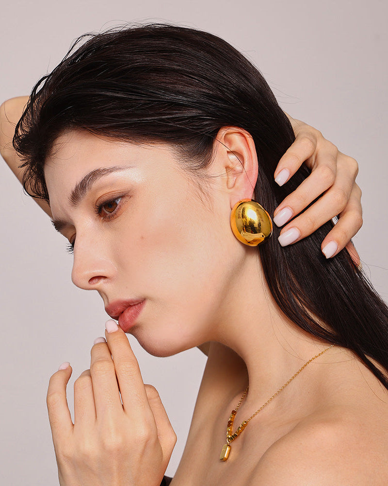 Golden Mirage Stud Earring