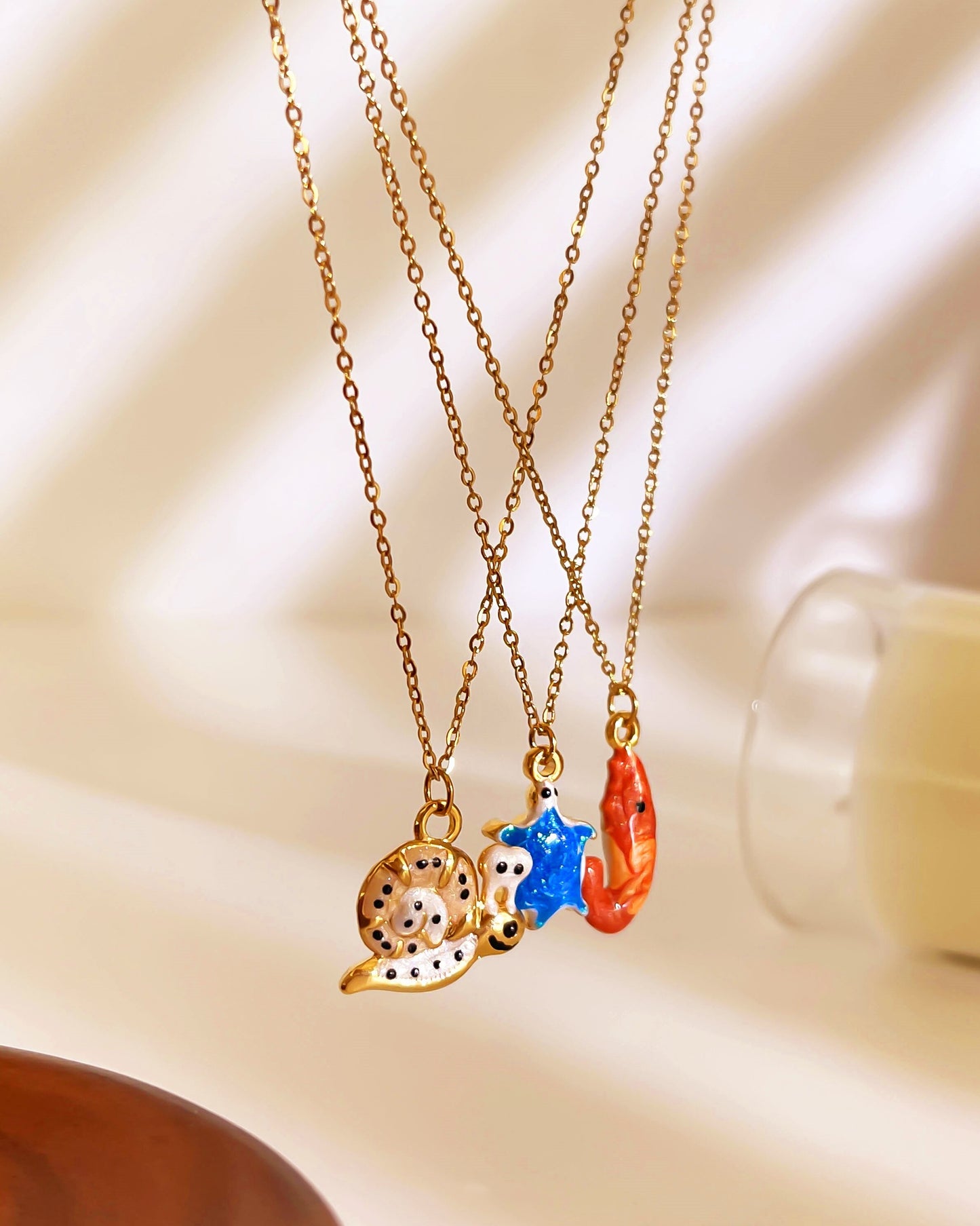 Tideborne Snail Charm Necklace