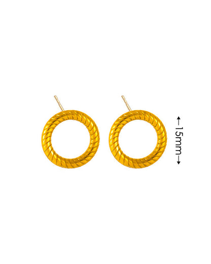 CIRCLE HALO STUD EARRING