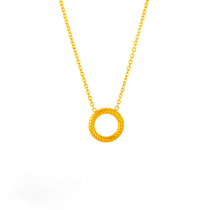 CIRCLE HALO NECKLACE