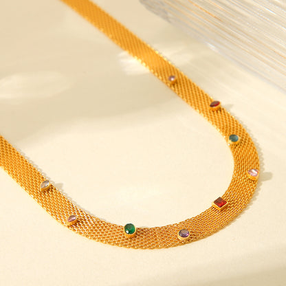 Golden Orbit Choker Necklace