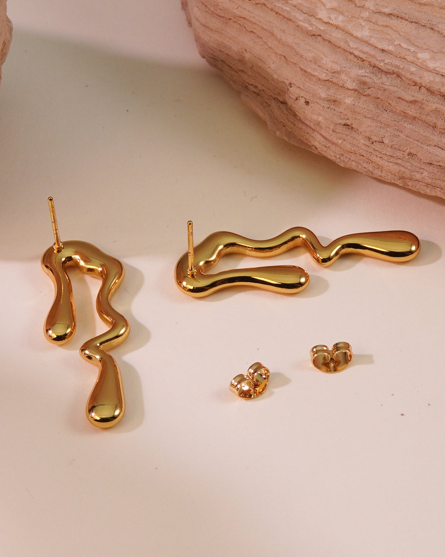 Golden Drip Drop Earring