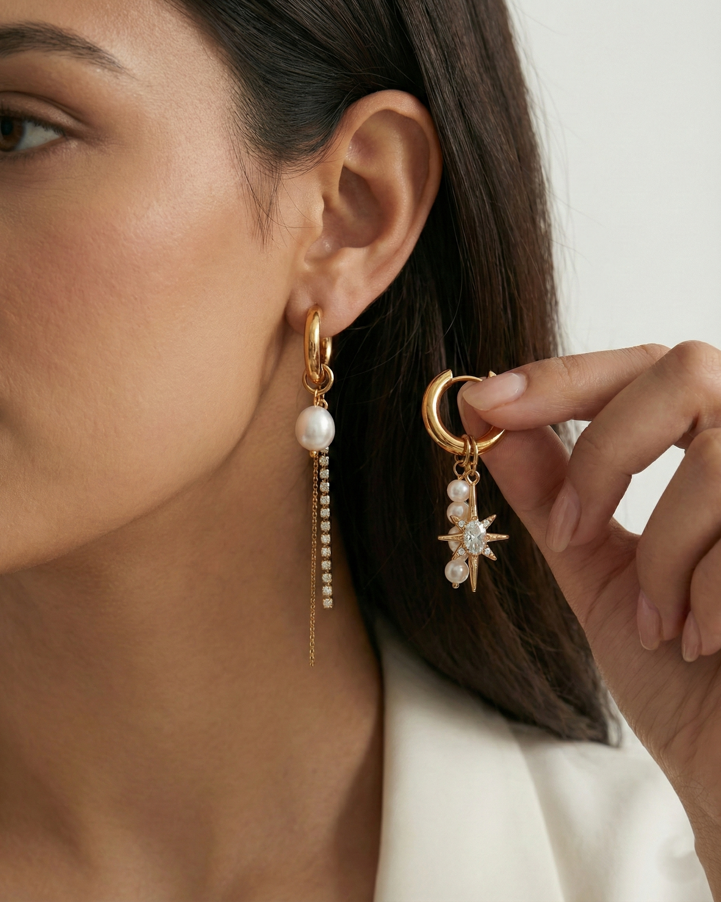 Astryx Pearl Drop Earrings
