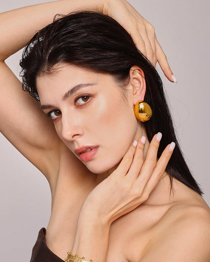 Golden Mirage Stud Earring