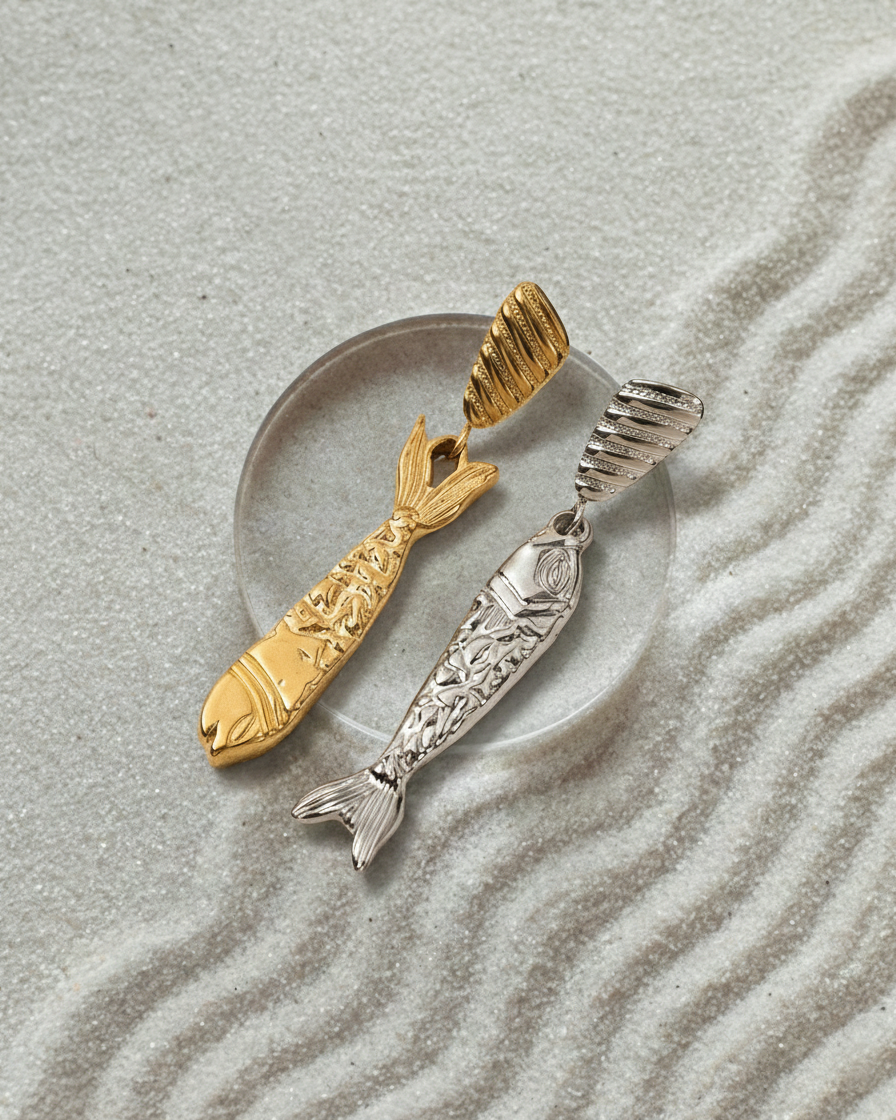 Seafarer Spirit Fish Drop Earring