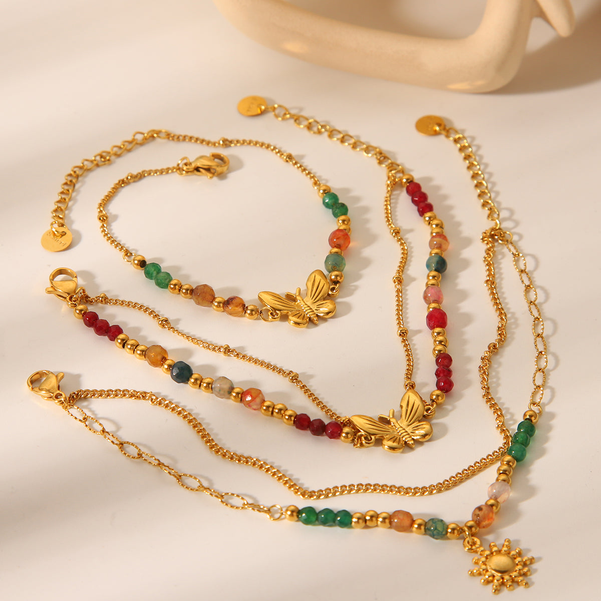 Sunflare Charm Natural Stone Bracelet