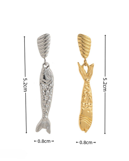 Seafarer Spirit Fish Drop Earring
